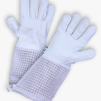 Beekeeping Bee Gloves Goat Skin 3 Mesh Ventilated Gloves-L