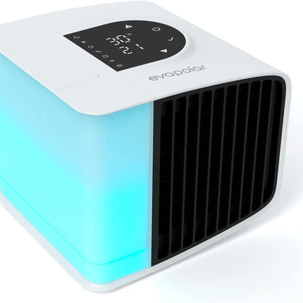 Evapolar evaSMART Personal Portable Air Cooler and Humidifier with Alexa Support and Mobile App, for Home and Office, with USB Connectivity and Built-in LED Light, White (EV-3000)